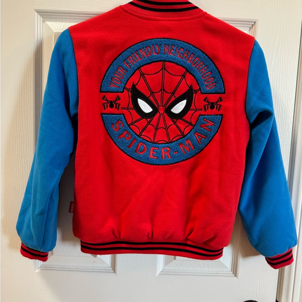 Marvel Spider-Man Red Varsity Jacket with Branded Tag - Picture 6 of 8